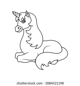 Coloring book page for kids. Cartoon style. Vector illustration isolated on white background.