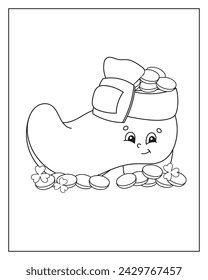 Coloring book page for kids. Cartoon style character. Isolated on white background. Vector illustration.