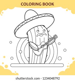 Coloring Book Page Kids Color Cute Stock Vector (Royalty Free ...