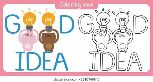 Coloring book page kids