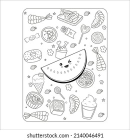 Coloring Book Page, Line art, 