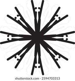 Coloring book page, mandala design.
