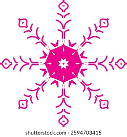 Coloring book page, mandala design.
