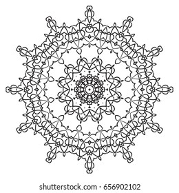 Coloring book page. Painted decorative abstract element