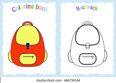 Coloring Book Page Preschool Children Colorful Stock Vector (Royalty ...