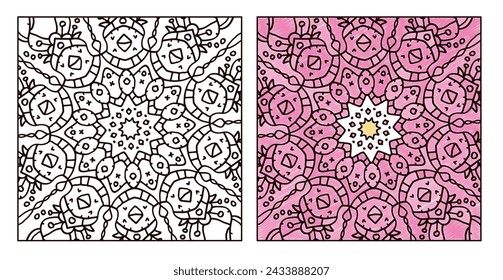 coloring book page vector illustration	
