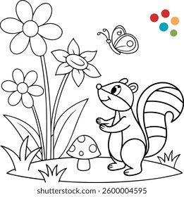 Coloring  book page. Vector illustration.