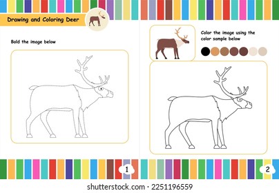 Coloring Book Pages - Deer
