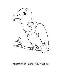 Coloring book pages for kids. Cute cartoon vector illustration