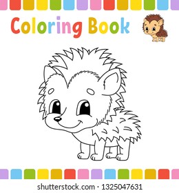 Coloring book pages for kids. Cute cartoon vector illustration