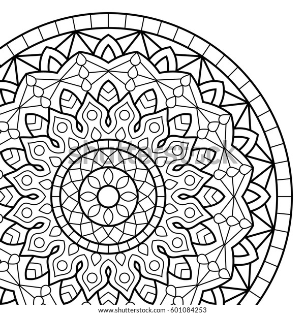Coloring Book Pages Mandala Indian Antistress Stock-vektor (royaltyfri ...