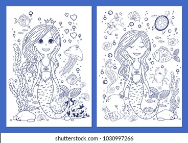 73,234 Mermaid Colouring Images, Stock Photos & Vectors | Shutterstock