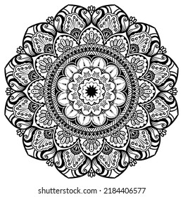 Colores de patrones de libros al estilo mandala para Henna, Mehndi, tatuajes, adornos decorativos en páginas de estilo étnico oriental.