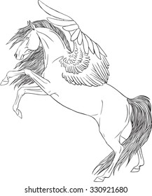 Coloring book pegasus