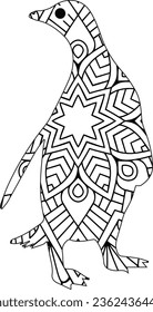 Coloring book penguin,Coloring Page. Coloring Book. Colouring picture with Penguin couple drawn in zentangle style. Antistress freehand sketch drawing. Vector illustration.
Editable Illustrated Pengui
