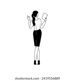 coloring book person's pose with black pants people