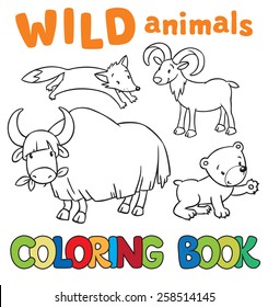 Download Coloring Book Coloring Picture Wild Animals Stock Vector Royalty Free 258514145