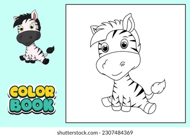 coloring book pictures of zebra animal characters