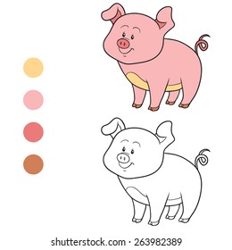 Coloring book (pig)