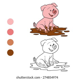 Coloring book (pig)