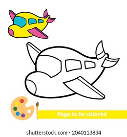 Coloring Book, Plane Vector Image