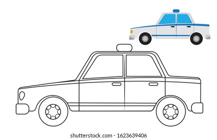   Coloring Book Pages Police Car  Best Free