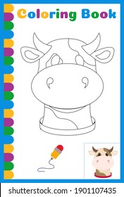 Coloring Book Preschool Kids Easy Educational Stock Vector (Royalty ...