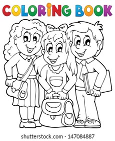 Colorante tema del alumno 1 - ilustración vectorial eps10.