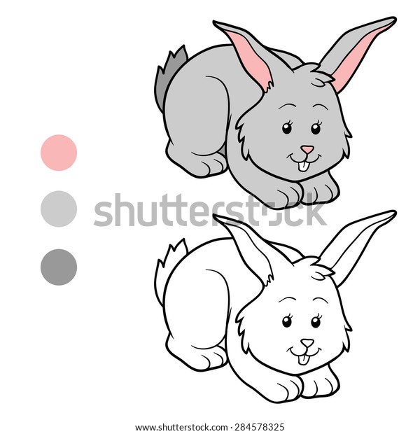 Coloring Book Rabbit Stock Vector (Royalty Free) 284578325