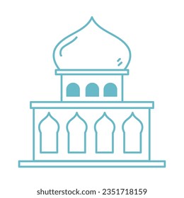 coloring book ramadan mosque illustration