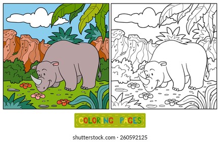 Coloring book (rhino)