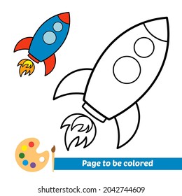 Coloring Book Rocket Vector Image Stock Vector (Royalty Free ...