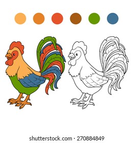 Coloring book (rooster)