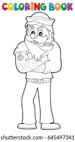 Coloring book sailor topic 1 - eps10 vector illustration.