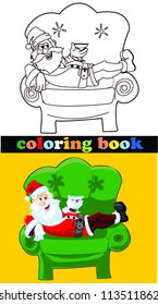 Coloring book of Santa