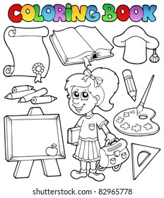 55+ Coloring Book School Picture HD