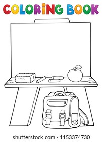 Coloring book schoolboard topic- eps10 vector illustration.