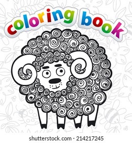 Coloring book - sheep