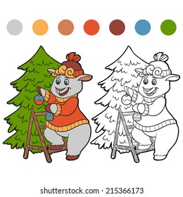 Coloring book (sheep)