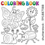 Coloring book with small animals 3 - eps10 vector illustration.