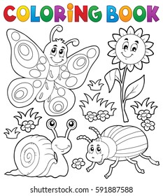 Coloring book with small animals 3 - eps10 vector illustration.