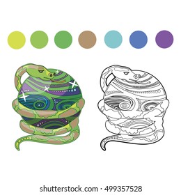 coloring book snake