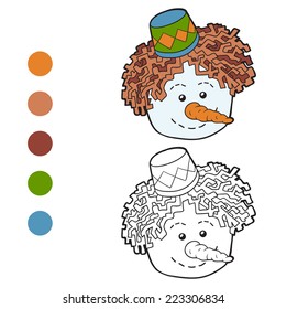 Coloring book (snowman)
