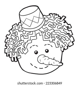 Coloring book (snowman)