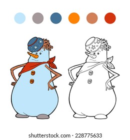 Coloring book (snowman)