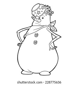 Coloring book (snowman)