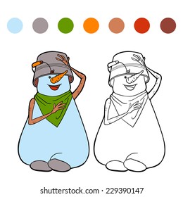 Coloring book (snowman)
