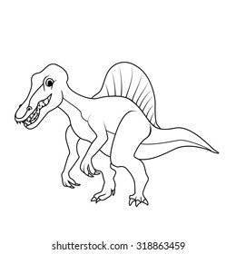 Coloring book: Spinosaurus dinosaur