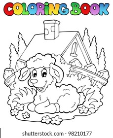 Coloring book spring theme 1 - vector illustration.