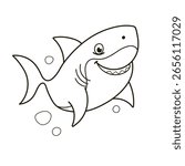 Coloring Book Starfish in Black and White